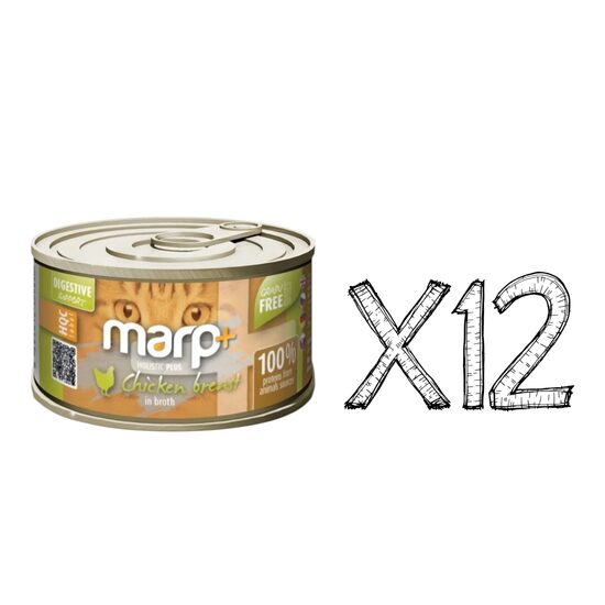 Marp Holistic Plus - Chicken breast in broth, 70 g x 12 - Vistas krūtiņa buljonā